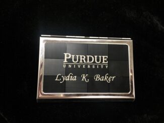 Main Image of Black Checkered with Silver Accent Card Case