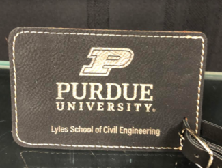 Main Image of Black & Gold Leatherette Luggage Tag