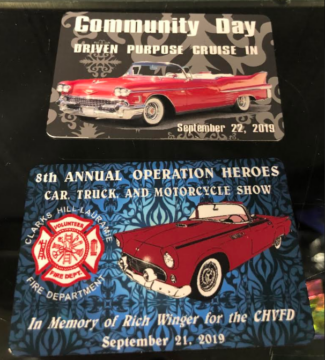 Main Image of Full Color Car Show Dash Plates – 2″ X 3″