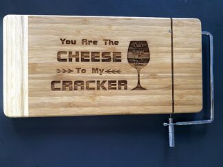 Main Image of Bamboo Cutting Board with Metal Cheese Slicer