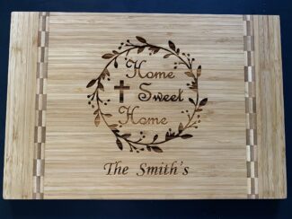 Main Image of Bamboo Cutting Board with Butcher Block Inlay