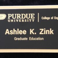 Main Image of Black Purdue Name Badge
