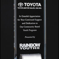 Main Image of Premium Series Crystal Trophy with Chrome – Plated Metal Base