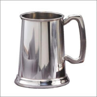 Main Image of 19 oz. Brite Pewter Tankard with Clear Bottom