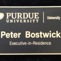 Main Image of Black Purdue Name Badge